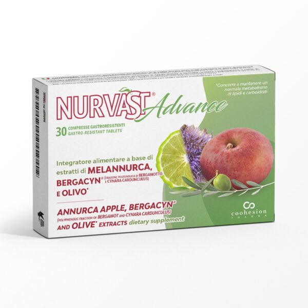 Nurvast Advance - Integratore a base di estratto polifenolico di mela Annurca, Bergacyn® e olivo