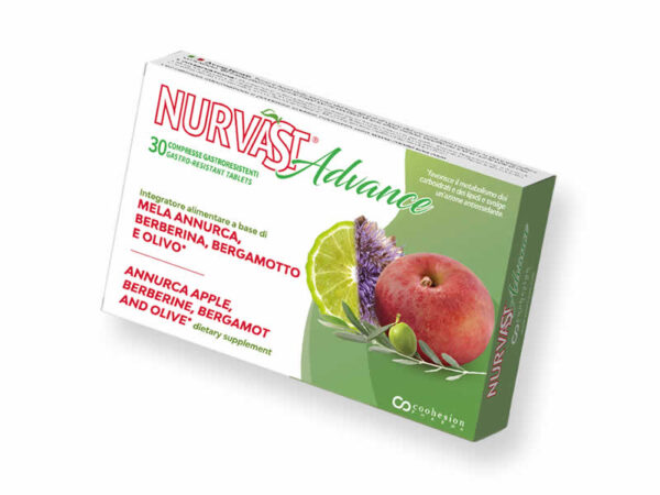 integratore alimentare a base di estratti di mela Annurca, Berberina, Bergamotto e Olivo